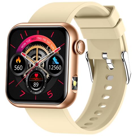 Smartwatch Beige Con Monitoraggio Della Salute E Chiamata Bluetooth - Non Per Uso Medico Beige - Foto 1
