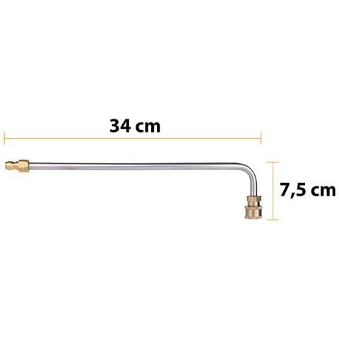 Set Di Lance E Ugelli Per Idropulitrice - 7 Lance (6 Dritte + 1 A 90°) + 6 Ugelli, Pressione Max 250 Bar, Lunghezza Totale 2,6 M, Sgancio Rapido 1/4"" - Foto 8