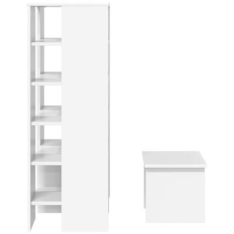 Mobile per scarpe 2 pcs Bianco Legno multistrato - Foto 9