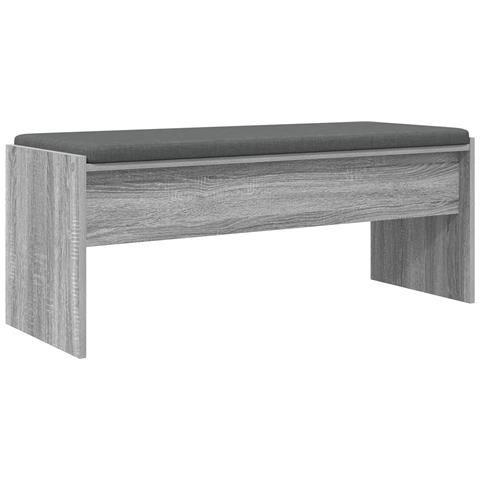 Panca per ingresso con cuscino Grigio Sonoma 103 x 38 x 40 cm - Foto 1