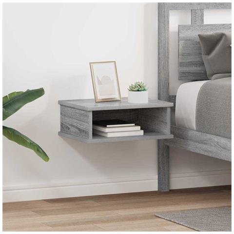 Comodino 2 pcs Grigio Sonoma 40 x 31 x 15 cm Legno multistrato - Foto 2