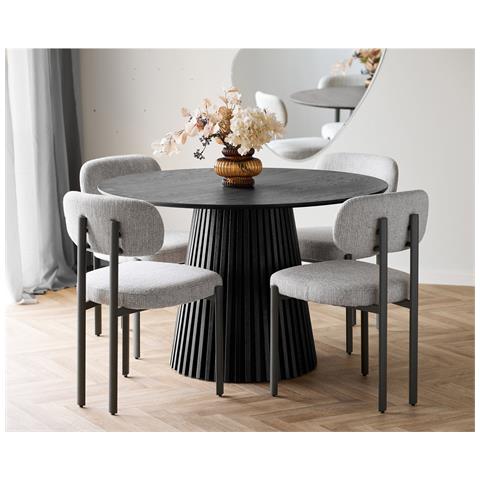 Set Di 2 Sedie Royan-grigio-tessuto-53x50x80,5 Cm - Foto 7
