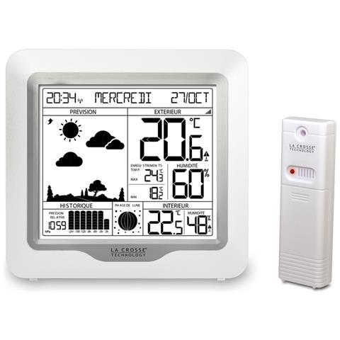 WS6823WHI-SIL stazione meteorologica digitale Argento, Bianco LCD Batteria - Foto 1