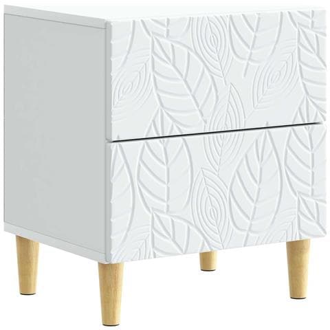 Comodino Bianco 43 x 34,5 x 48 cm Legno ingegnerizzato - Foto 1