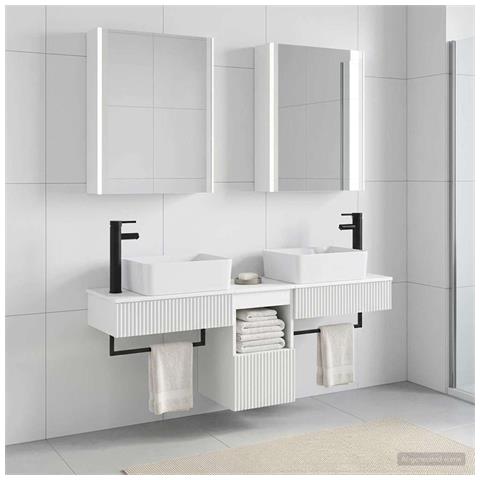 Set di Armadi da Bagno 5 pcs Bianco 53 x 15,5 x 70 cm - Foto 2