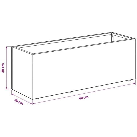 Vaso da giardino 2 pz Verde Oliva 40 x 20 x 20 cm - Foto 8