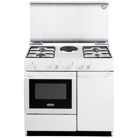 Cucina Gas Con Forno Elettrico SEW 8541 N 4 Fuochi Acciaio Inox Colore Bianco - Foto 4