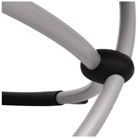 Lettino Prendisole Geometrico in Acciaio Nero e Grigio - Foto 2