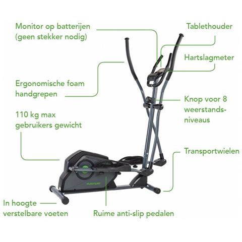 Ellittica Fit C30 Crosstrainer Con Hand Grip Volano 18 Kg - Foto 5
