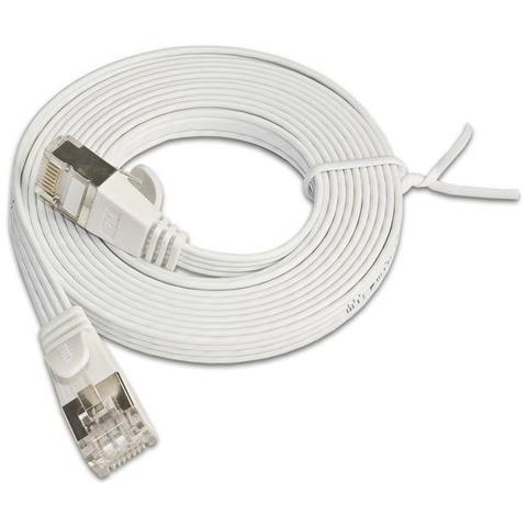 Cavo Di Collegamento Rete Rj45 Cat 6 U / ftp 3 M Bianco Piatto - Foto 1