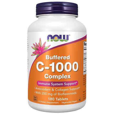 Complesso Di Vitamina C-1000 Tamponato 180 Compresse Now Foods - Foto 3