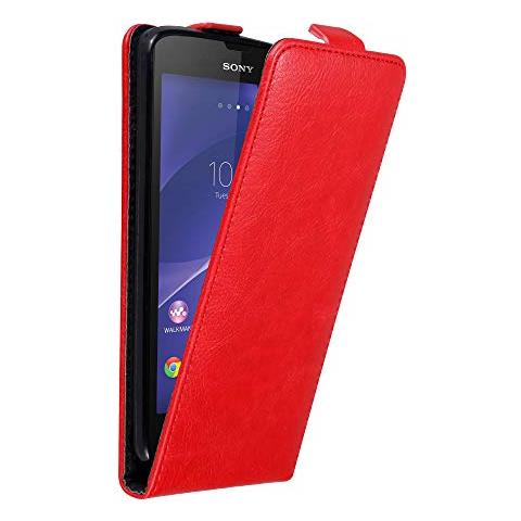 Custodia Compatibile Con Sony Xperia T3 In Rosso Mela - Coperchio Protettivo In Design Flip Con Chiusura Magnetica - Foto 1
