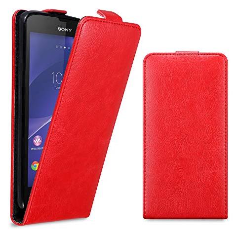 Custodia Compatibile Con Sony Xperia T3 In Rosso Mela - Coperchio Protettivo In Design Flip Con Chiusura Magnetica - Foto 2
