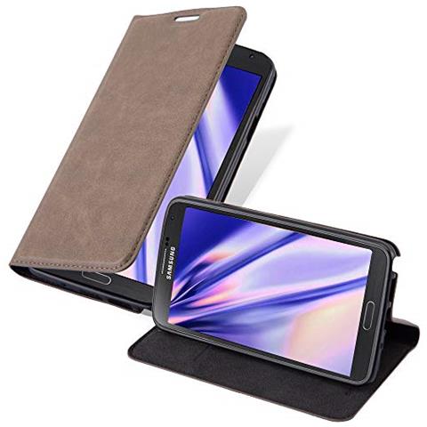 Custodia Compatibile Con Samsung Galaxy Note 3 Neo In Bruno Caffè - Coperchio Protettiva Con Chiusura Magnetica, Funzione Stand E Tasca Per Le Carte - Foto 1