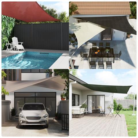 Vela Parasole 160 g / m² Nera 3/4x2 m in HDPE - Foto 2