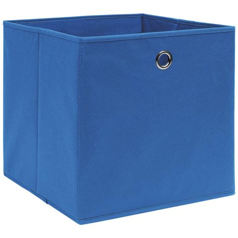 Contenitori 10 pz in Tessuto non Tessuto 28x28x28 cm Blu - Foto 5