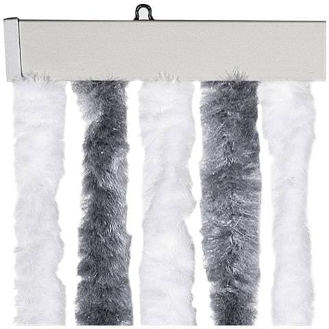 Zanzariera Grigio e Bianco 90x200 cm Ciniglia - Foto 2
