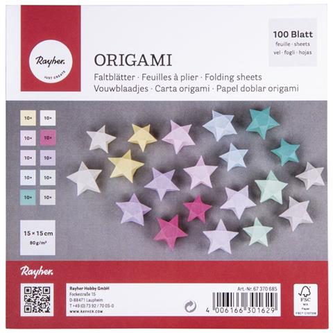100 Fogli Di Carta Per Origami 15 X 15 Cm - Multicolore - Foto 1