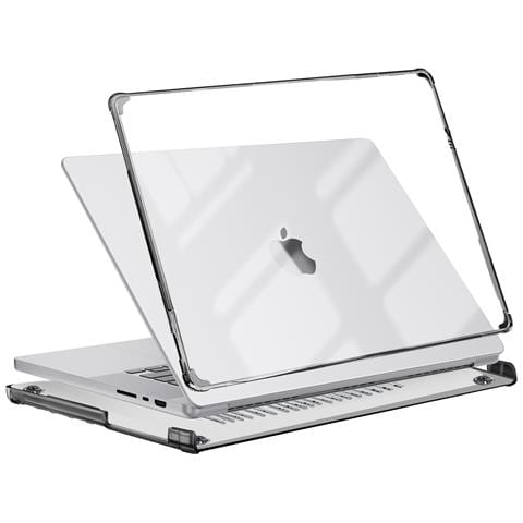 Cover Integrale Per Macbook Pro 16 2023, 2022 E 2021 Anti-urto, Nero Transparente - Foto 1