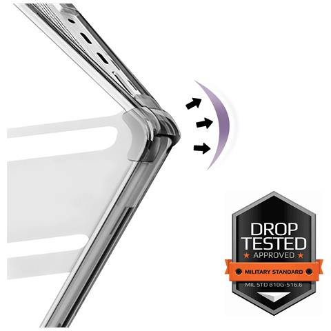 Cover Integrale Per Macbook Pro 16 2023, 2022 E 2021 Anti-urto, Nero Transparente - Foto 5