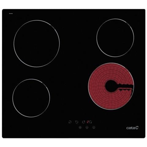 Piano Cottura TN 604 Elettrico 4 Zone Cottura da 59 cm Vetroceramica Colore Nero - Foto 1