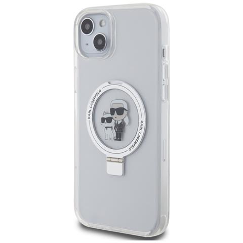 Cover Per Iphone 15 Tpu Ring Stand Karl E Choupette, Trasparente - Foto 1