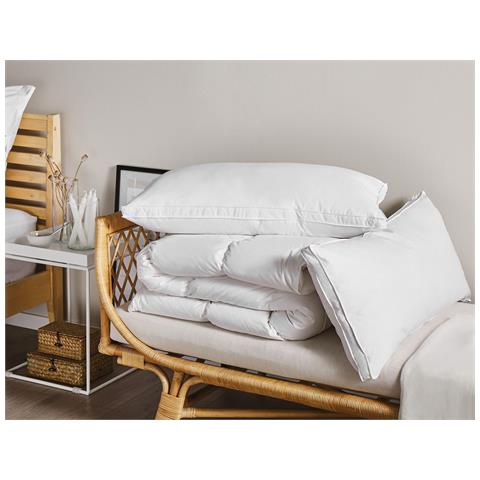 Set Di 2 Guanciali In Piume E Piumino Bianco 40 X 80 Cm Feldberg - Foto 1