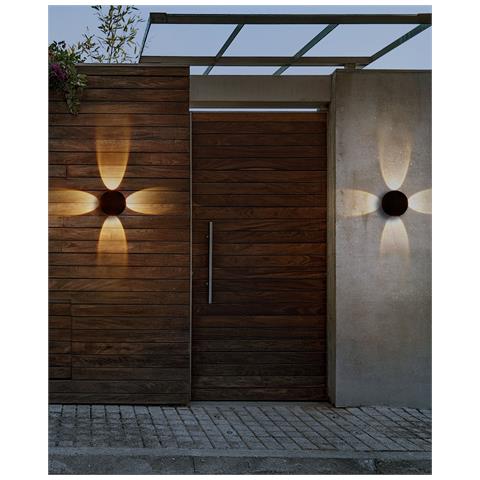 Set Di 2 Luci Da Parete Da Giardino A Led Maurice Nero - Foto 1