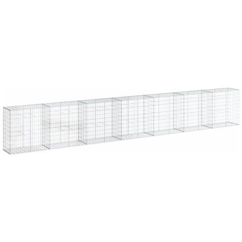 Cesto Gabbione Con Copertura 700x50x100 Cm In Ferro Zincato - Foto 2