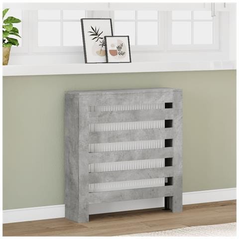 Copertura Termosifone Grigio Cemento 78x20x82 Legno Multistrato - Foto 1