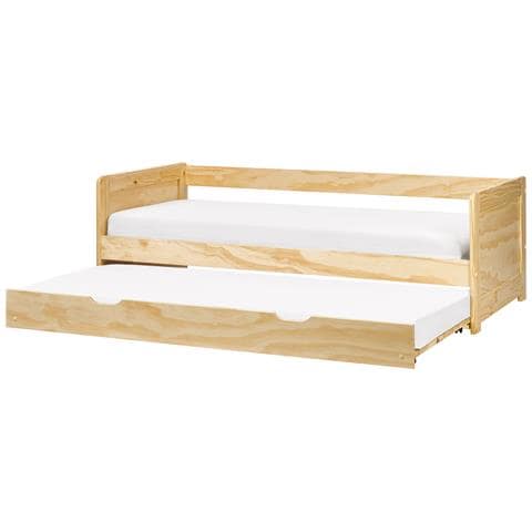 Letto Estraibile Legno Di Pino Gravelines 90 X 200 Cm Marrone Chiaro - Foto 2