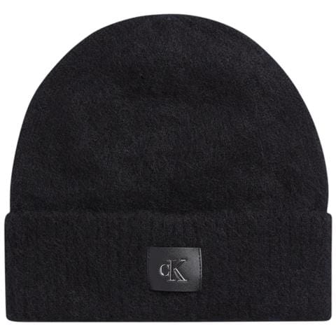 Minimal Monogram Beanie Beanie Berretto Sintetico Accessori Donna Nero Eu One Size, K60k611257 Bds - Foto 1