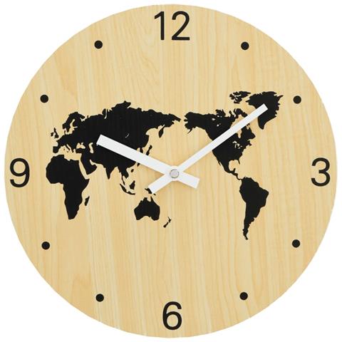 Orologio A Parete Giallo E Nero 30 Cm In Legno Multistrato - Foto 2