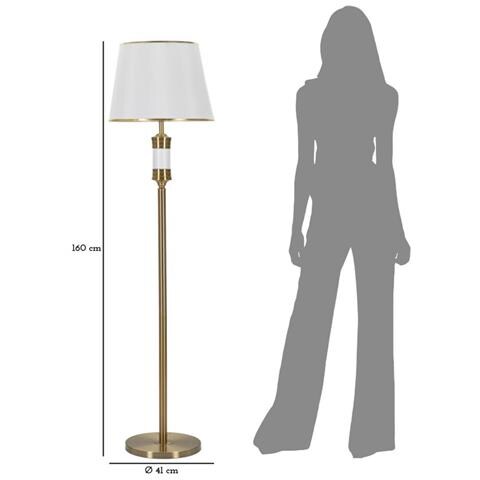 Lampada Da Terra Mf194 - Bianco - Metallo - 41x41x160 Cm - Foto 6