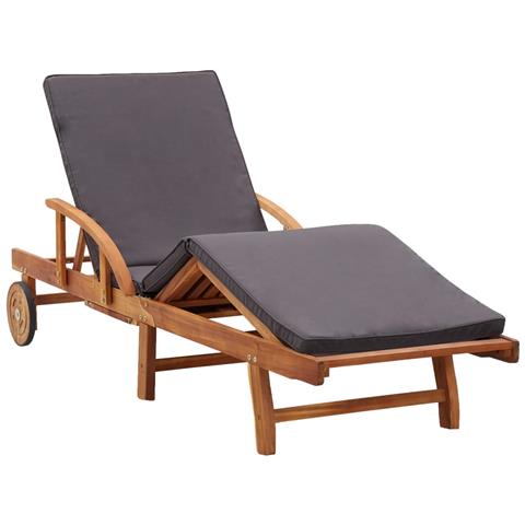 Lusso Casadino -  Lettino Prendisole Con Cuscino In Legno Massello Di Acacia - Foto 1