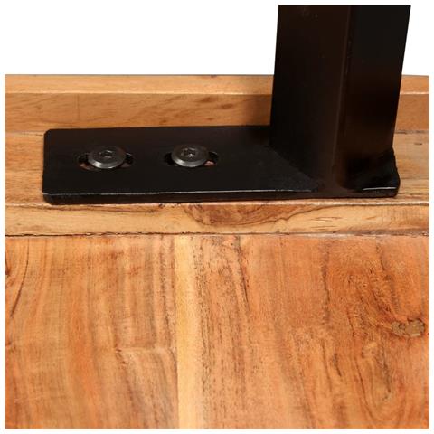 Tavolino Da Bar In Legno Massello Di Acacia 60x60x107 Cm - Foto 8