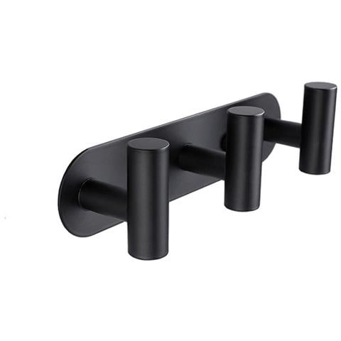 Appendiabiti Da Parete A 3 Ganci In Acciaio Inossidabile Black - Foto 1