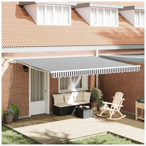 Tenda Retrattile Automatica LED Antracite e Bianco 450x300 cm - Foto 2