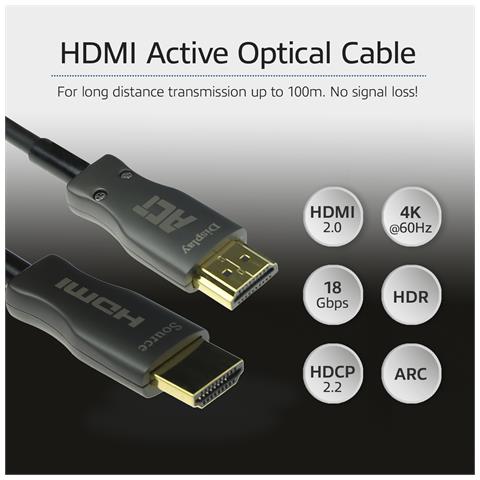 AK3940 cavo HDMI 100 m HDMI tipo A (Standard) Nero - Foto 2