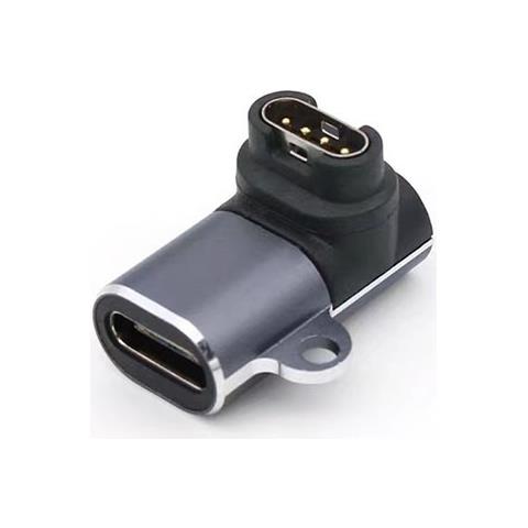 Adattatore Da Usb-c Femmina A Garmin Orologio, Verticale Angolato, Set Da 2, Grigio Scuro - Foto 3