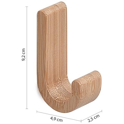 2 Appendiabiti Da Muro In Bambù Hy26 Serie Himalaya - Foto 2