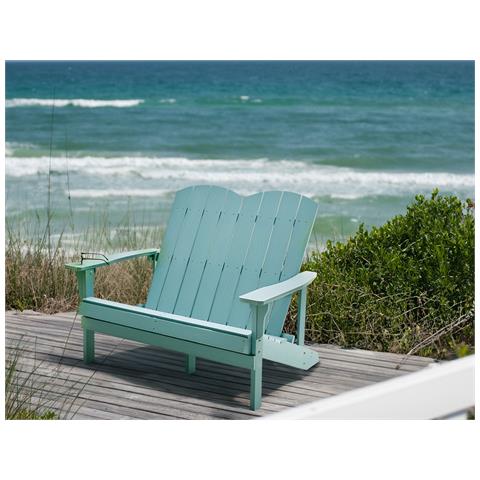 Panchina Da Giardino Adirondack 125 Cm Azzurro - Foto 1