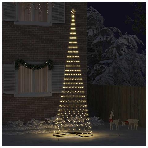 Albero di Natale LED Bianco caldo 160 x 160 x 500 cm Metallo - Foto 2