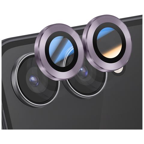 Protezione Obiettivo Fotocamera Per Galaxy Z Flip 7 Doppia Lente, Viola Chiaro - Foto 1