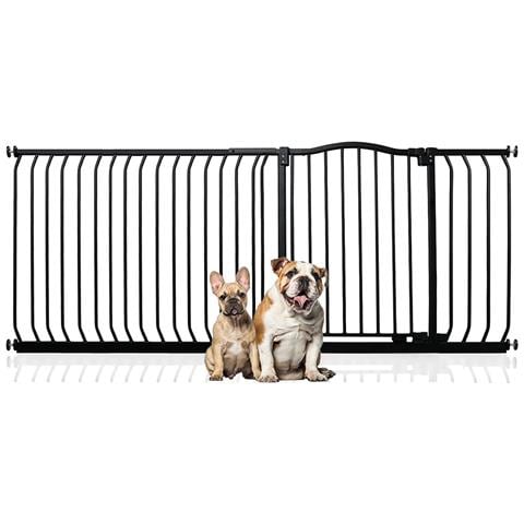 Bettacare Cancelletto Per Cani Con Parte Superiore Incurvata, 189cm - 198cm, Nero Opaco - Foto 1