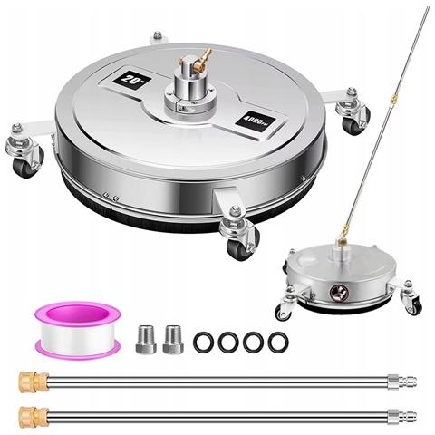 Spazzola Professionale T-racer 20"" - Acciaio Inox, 275 Bar | Compatibile Con Idropulitrici 1500-4000 Psi | Pulizia Superfici Grandi - Foto 1