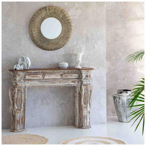 Specchio Da Parete In Metallo Dorato 80,5x5,5x80,5h - Foto 2