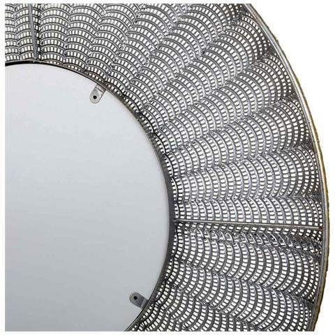 Specchio Da Parete In Metallo Dorato 80,5x5,5x80,5h - Foto 8