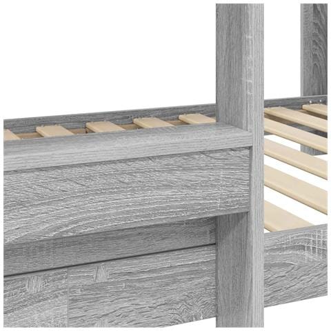 Letto a Castello per Bambini Grigio Sonoma 100 x 190 cm - Foto 9