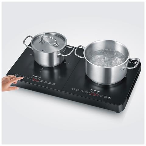 DK 1027 Nero Superficie piana 58 cm Piano cottura a induzione 2 Fornello (i) - Foto 2